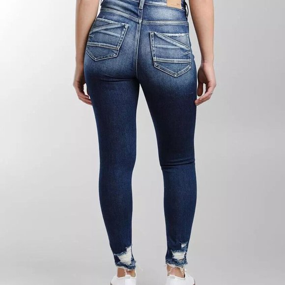 BKE The Buckle Parker High Rise Skinny Jeans Distressed Women's Size 27 H13521 - Picture 7 of 12